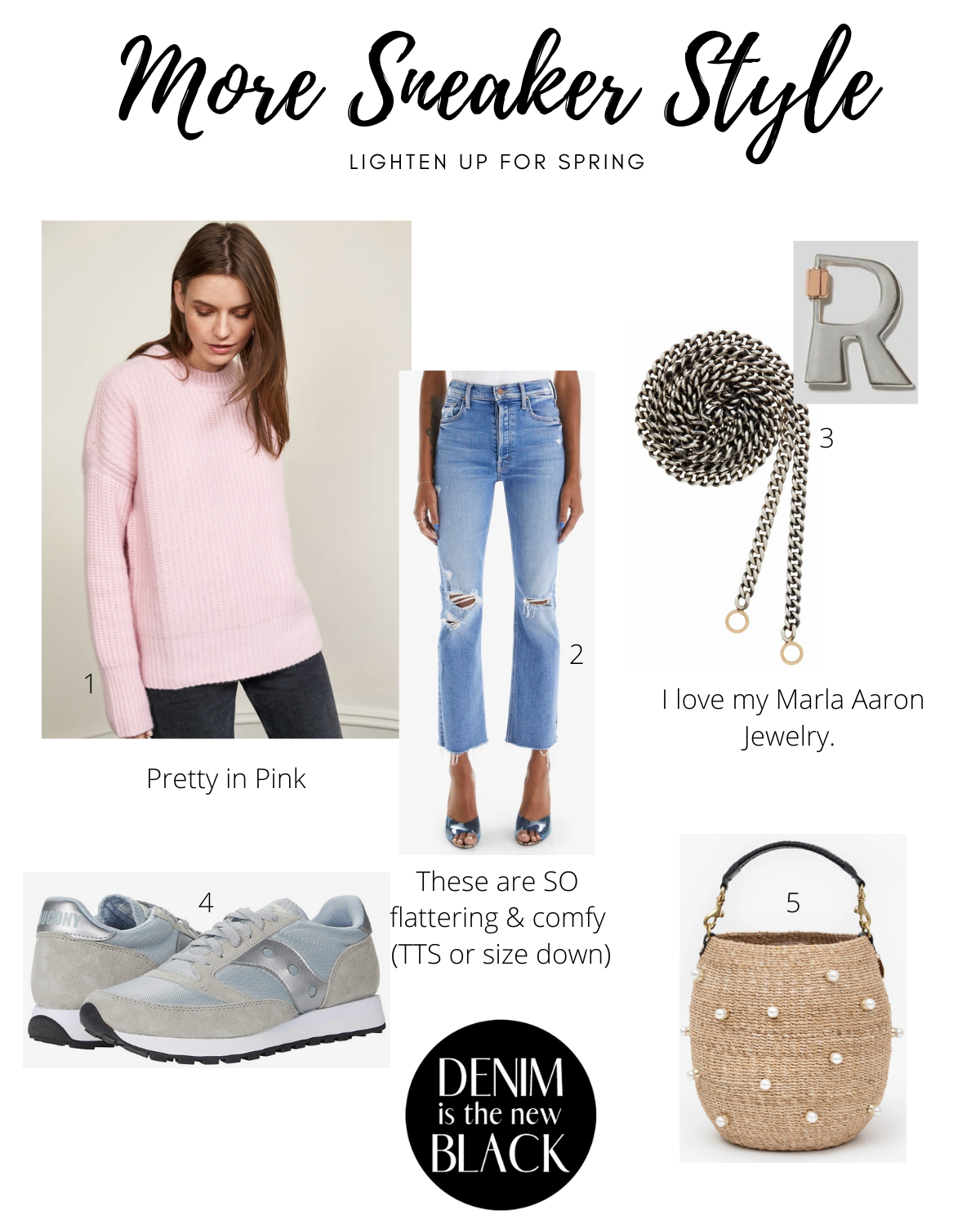 How to wear sneakers stylishly in spring style board.
