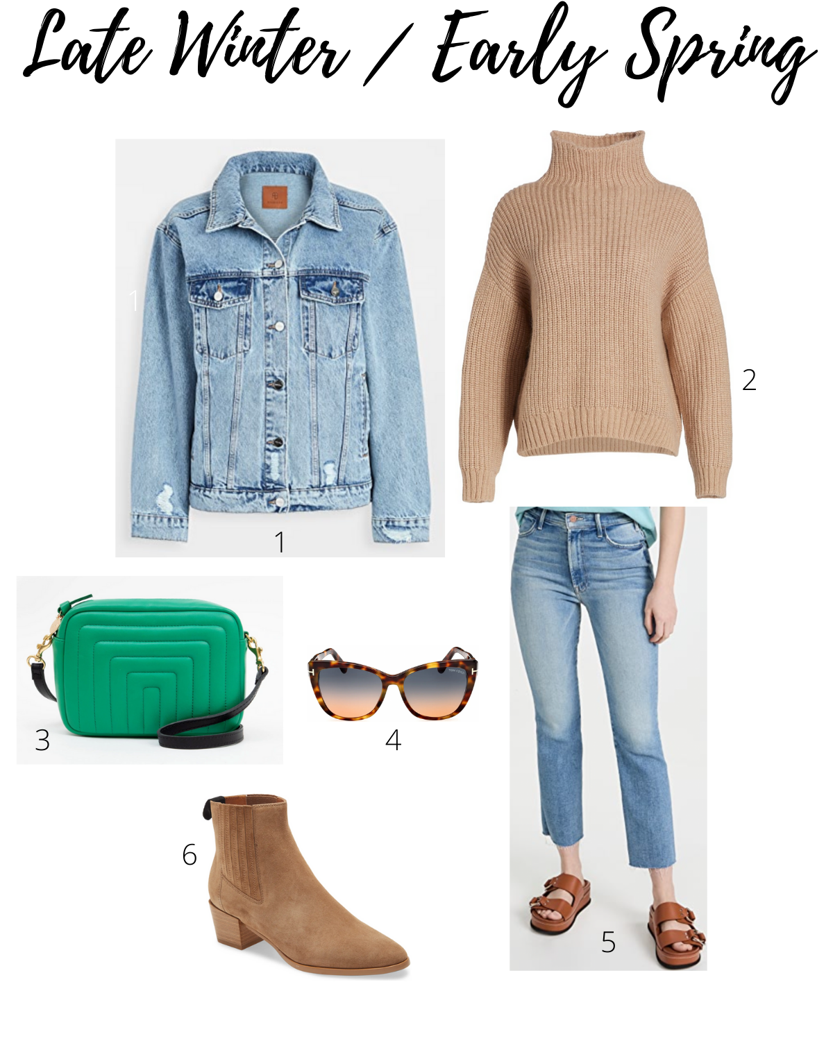Is double denim in fashion - a late winter / early spring look.