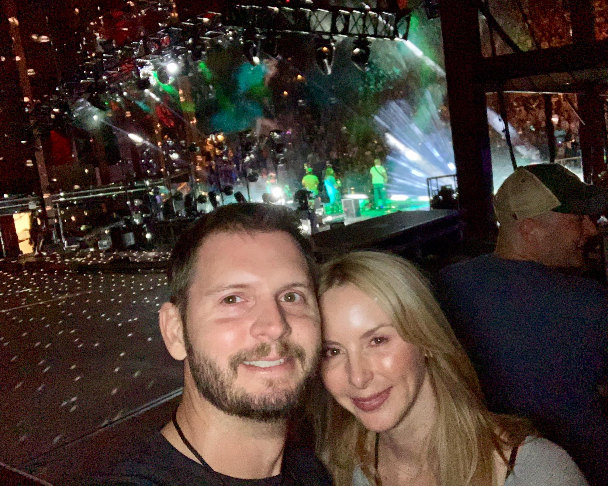 Rachel and John backstage Red Rocks concert.