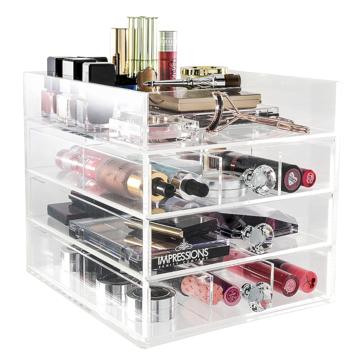 Diamond Collections impressions vanity makeup storage.