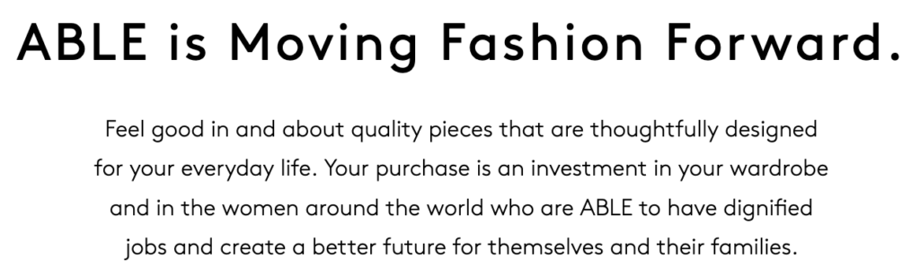 Able Is Moving Fashion Forward
