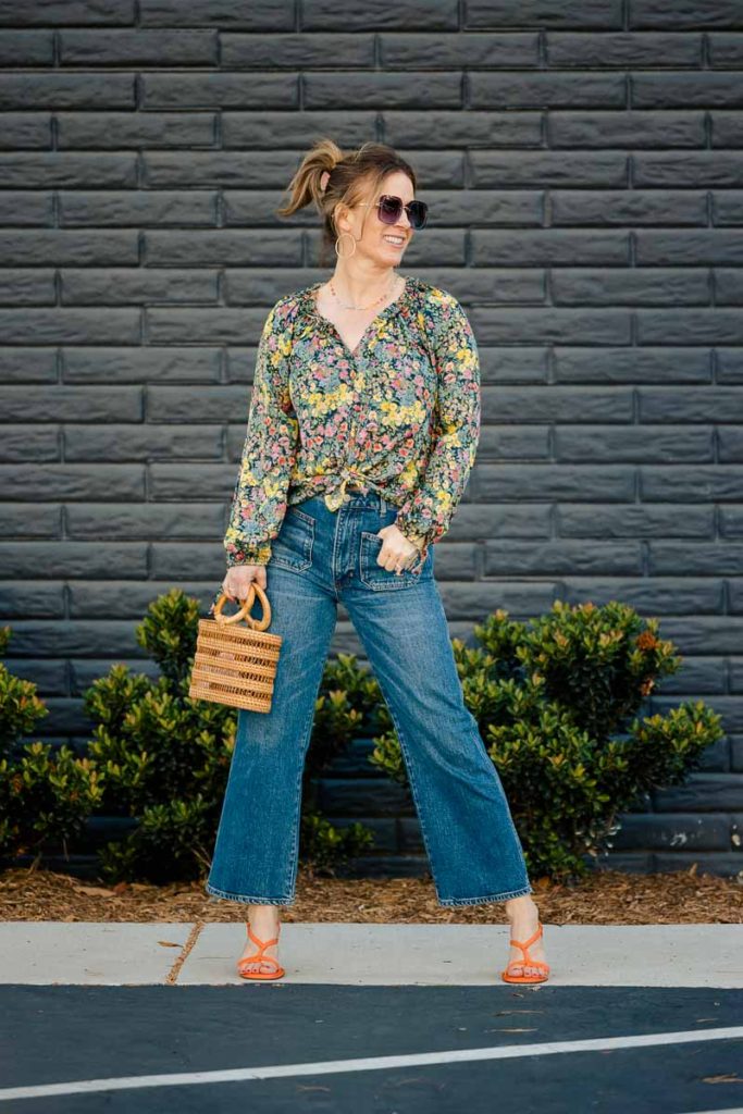 tucked tops with high-waist jeans  How to wear high waisted jeans