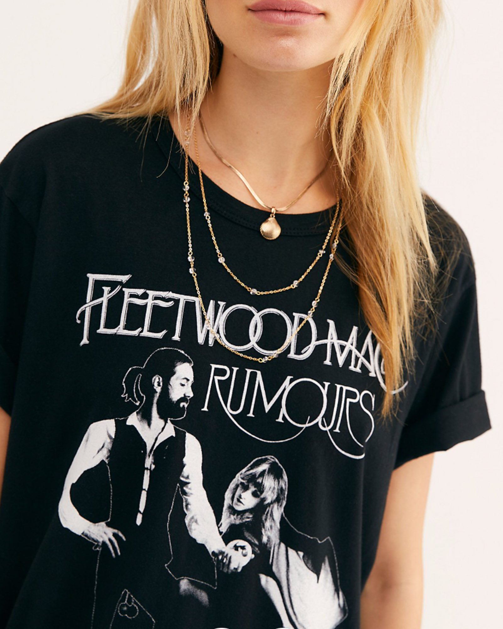The Fleetwood Mac dancing tee in black and white.