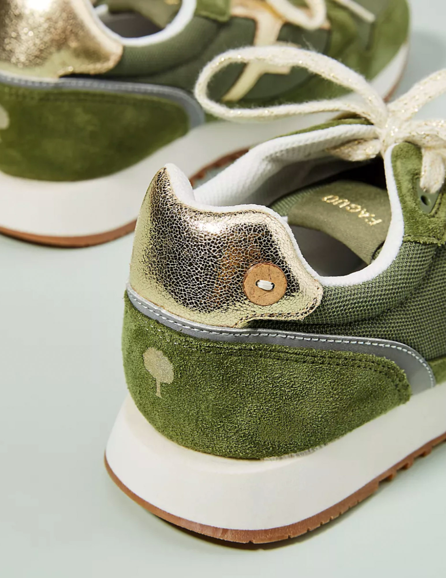 Fuego retro sneakers in green at Anthropologie