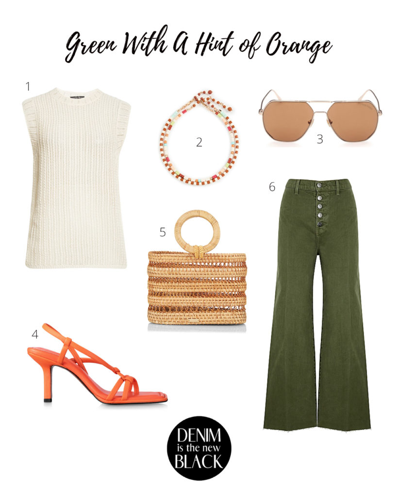 Olive Green Pants Outfit - With a Hint of Orange