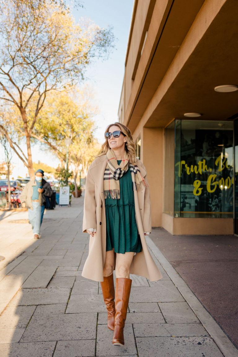 Saks Friends and Family sale 2023 - Comfort Zone - Moon River Dress with Loeffler Randall Boots