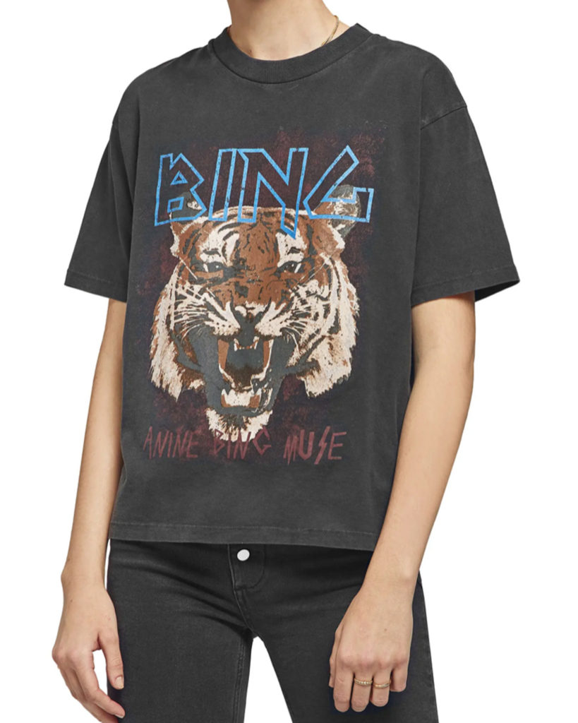 Anine Bing tiger t-shirt.