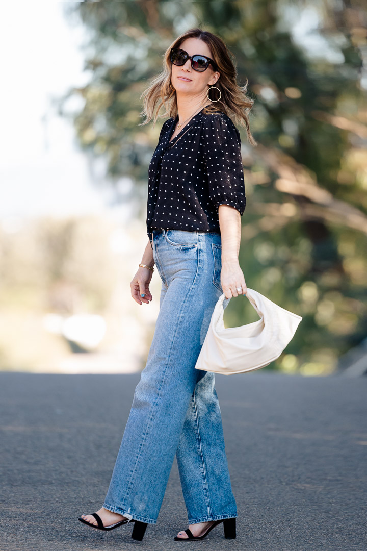What to Wear With Wide Leg Jeans...+ Katie Holmes Inspired - Denim Is ...