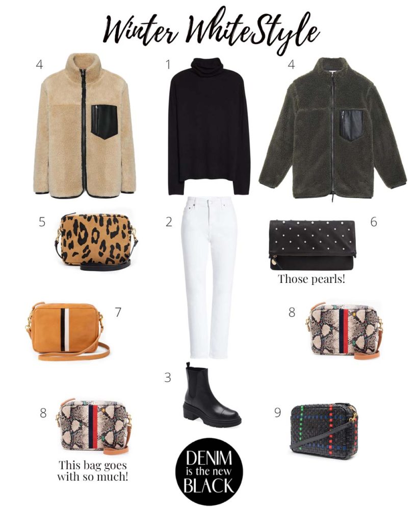 What To Wear With White Jeans In Winter Collage