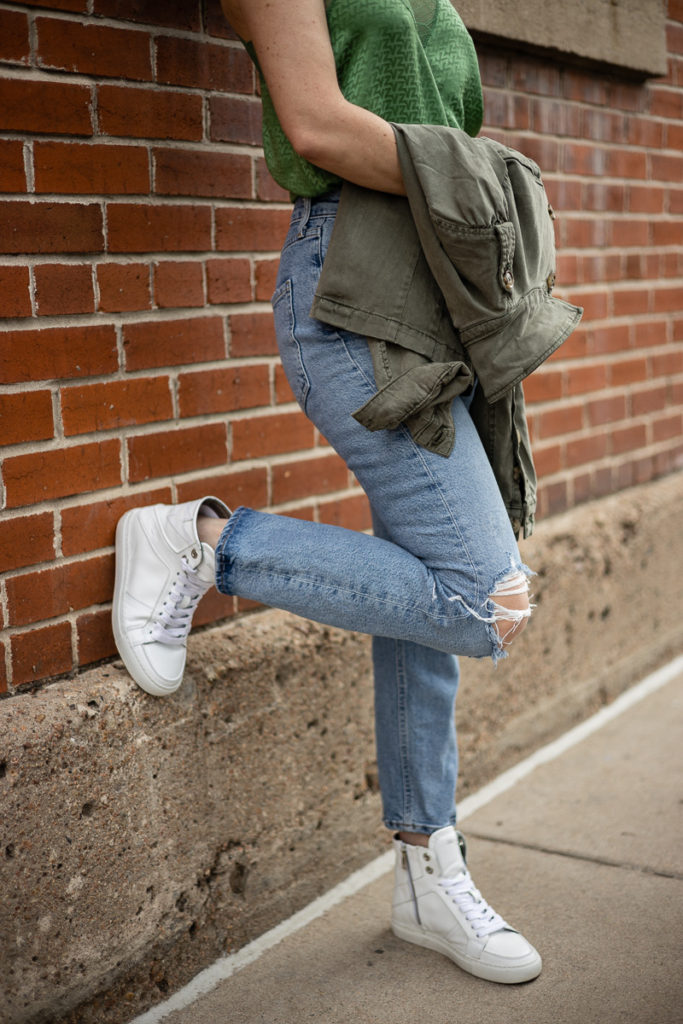 My Favorite White High Tops - Zadig & Voltaire Flash - Denim Is the New Black